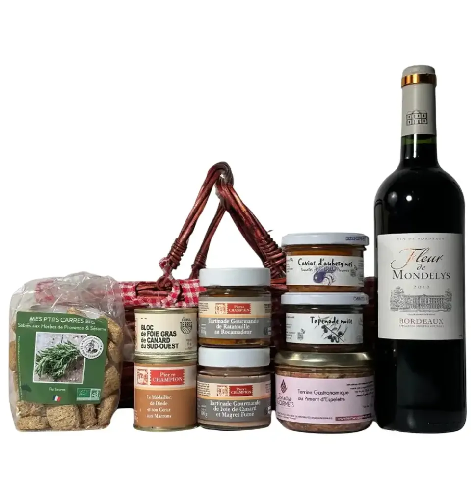 French Wine & Delicacies Basket